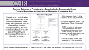 Two-Year Outcomes of Prostatic Artery Embolization for Symptomatic Benign Prostatic Hyperplasia: An International, Multicenter, Prospective Study.