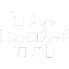 Percolation in a three-dimensional nonsymmetric multicolor loop model