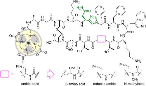 Combination of the amide‐to‐triazole substitution strategy with alternative structural modifications for the metabolic stabilization of tumor‐targeting, radiolabeled peptides