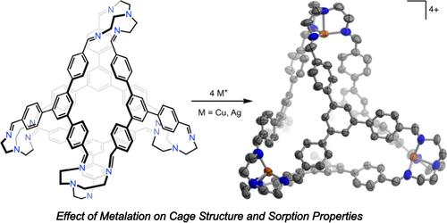 Installation of Copper(I) and Silver(I) Sites into TREN-Based Porous Organic Cages via Postsynthetic Metalation