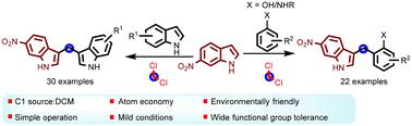 One-pot sequential synthesis of unsymmetrical diarylmethanes using methylene chloride as a C1-synthon