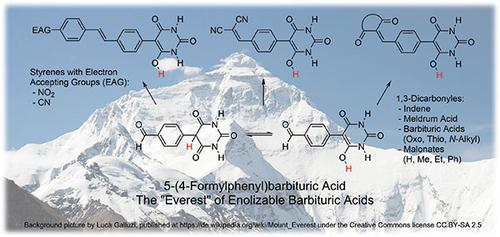 Synthesis of 5-(4-Formylphenyl)barbituric Acid to Access Enolizable Chromophoric Barbituric Acids