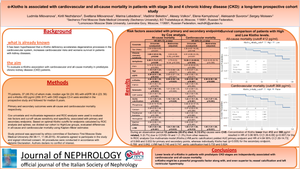 α-Klotho is associated with cardiovascular and all-cause mortality in patients with stage 3b and 4 chronic kidney disease (CKD): a long-term prospective cohort study.