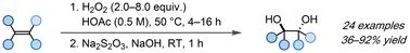 anti-Dihydroxylation of olefins enabled by in situ generated peroxyacetic acid