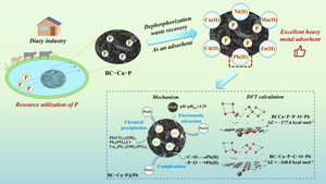 Novel utilization exploration for the dephosphorization waste of Ca–modified biochar: enhanced removal of heavy metal ions from water