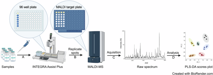 Using matrix assisted laser desorption ionisation mass spectrometry combined with machine learning for vaccine authenticity screening.