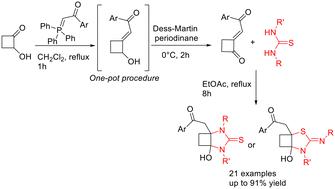 Substrate-dependent regiodivergence in [3 + 2] annulation reactions of 2-(phenacylethylidene)cyclobutanones with thioureas