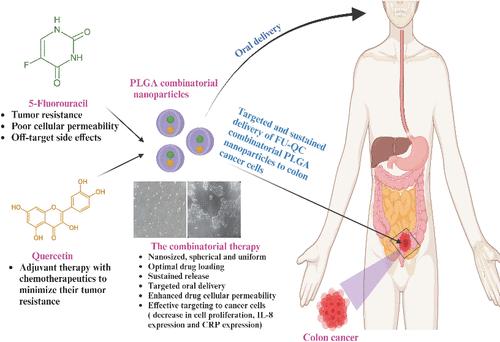 Colon-Targeted Sustained-Release Combinatorial 5-Fluorouracil and Quercetin poly(lactic-co-glycolic) Acid (PLGA) Nanoparticles Show Enhanced Apoptosis and Minimal Tumor Drug Resistance for Their Potential Use in Colon Cancer