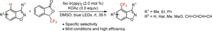 Visible-light-induced Ir-catalyzed site-selective C−H trifluoromethylation of 3-substituted 1,2-benzoxazoles