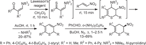 A one-pot synthesis of 3-nitro-2H-thiopyrans and their selective reduction to 3-nitro-3,4-dihydro-2H-thiopyrans