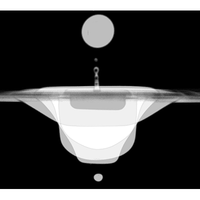 Bubble entrapment by drop impact: Combined effect of surface tension and viscosity