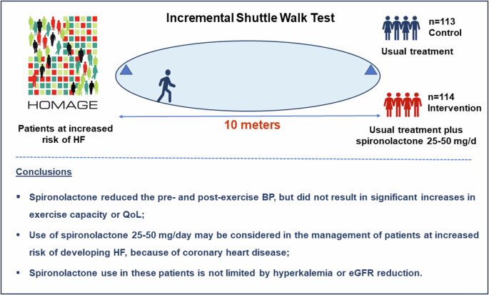 Effects of spironolactone on exercise blood pressure in patients at increased risk of developing heart failure: report from the HOMAGE trial