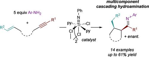 Flash Communication: Ti-Catalyzed “Interrupted” Cascading Hydroamination of 1,6- and 1,7-En-ynes