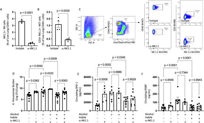 Natural killer cell effector function is critical for host defense against alcohol-associated bacterial pneumonia.