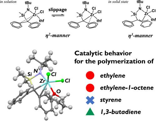 Synthesis, Structural Analysis, and Polymerization Activity of Noncyclopentadienyl Constrained Geometry Complex [Me2Si(Ph2C)(tBuN)]ZrCl2(thf)