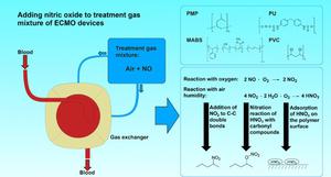 Characterization of the interaction of nitric oxide/nitrogen dioxide with the polymer surfaces in ECMO devices