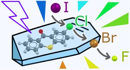 Fifteen Solid Solutions of Four Thioxanthone Halogen Derivatives: Structures, Miscibility Limits, and Luminescence