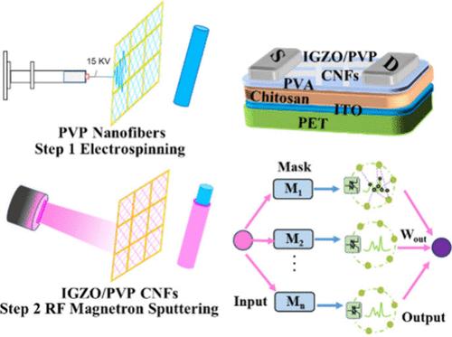 IGZO/PVP Composite Nanofiber Neuromorphic Transistors with Optoelectronic Synapse Emulation and Reservoir Computing