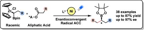 Enantioselective Decarboxylative C(sp3)-C(sp3) Cross-Coupling of Aliphatic Redox-Active Esters with gem-Borazirconocene Alkanes