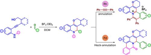 Cascade Alkynyl Prins Cyclization and Aza-Michael Reaction: En Route to Regioselective Pyrano- and Isochromenoquinoline Scaffolds