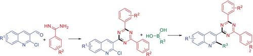 Arylation of 2-Chloro-3-(4,6-Diaryl-1,3,5-Triazin-2-yl) Quinolines: Formal Synthesis of 3-(4,6-Diaryl-1,3,5-Triazin-2-yl)-2-Substituted Quinolines by Suzuki–Miyaura Reaction