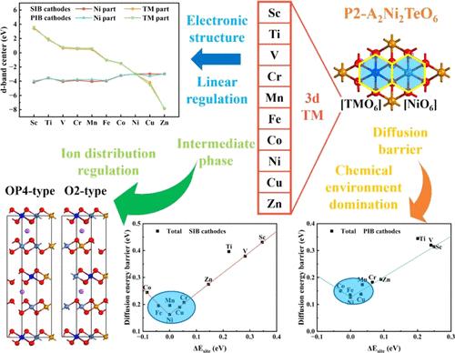 Regulating the Electrochemical Performance of A2Ni2TeO6 (A = Na, K) as a Cathode of Alkali Metal Ion Battery by 3d Transition Metal Substitution from a Theoretical Perspective