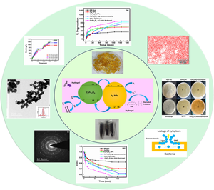 Ultrasonic Assisted Synthesis of CuFe2O4-Ag infused Gum Hydrogels Nanocomposite for photocatalytic Degradation of Organic Dye from Wastewater