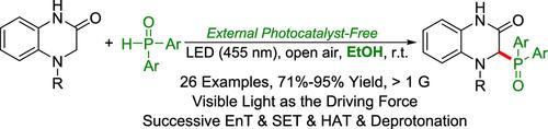 Phototriggered Self-Catalyzed Phosphorylation of 3,4-Dihydroquinoxalin-2(1H)-ones with Diarylphosphine Oxides in EtOH