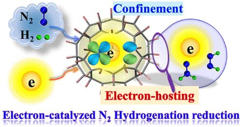 Synergetic Confinement and Electron-Catalysis Boost N2 Hydrogenation in C70F70 Nanoreactor: A Theoretical Investigation