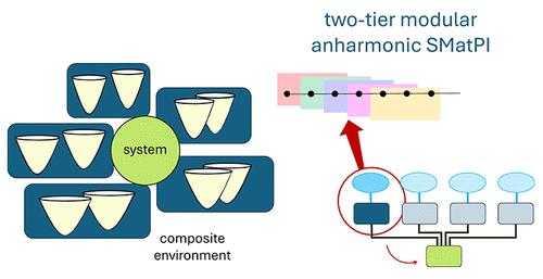 Two-Tier Modular Anharmonic Small Matrix Path Integral with Composite Spin-Boson Baths