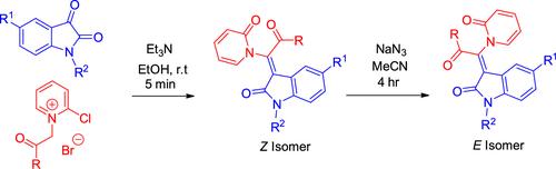 Reaction of Isatin and 2-Chloropyridinium Salt: An Efficient and Diastereoselective Synthesis of α,β-Unsaturated Oxindoles.