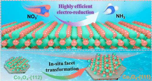 In Situ Facet Transformation Engineering over Co3O4 for Highly Efficient Electroreduction of Nitrate to Ammonia