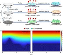 Dendrite suppression by scalable acid treatment of zinc metal anodes for aqueous zinc-ion batteries