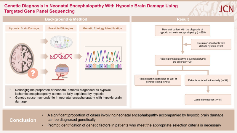 Genetic Diagnosis in Neonatal Encephalopathy With Hypoxic Brain Damage Using Targeted Gene Panel Sequencing.