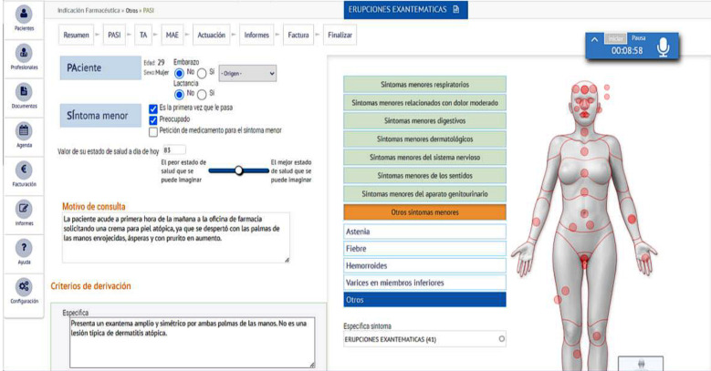 [Pharmaceutical Indication Service in a case of palmar-plantar erythema after amoxicillin and ibuprofen treatment].