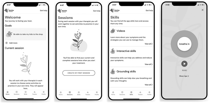 Integration of a smartphone app with posttraumatic stress disorder treatment for frontline workers: a pilot study.