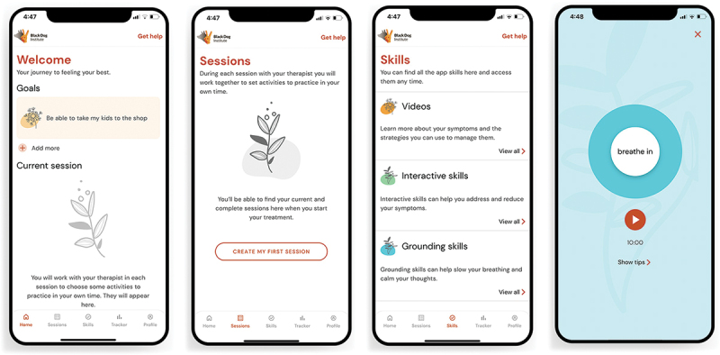 Integration of a smartphone app with posttraumatic stress disorder treatment for frontline workers: a pilot study.