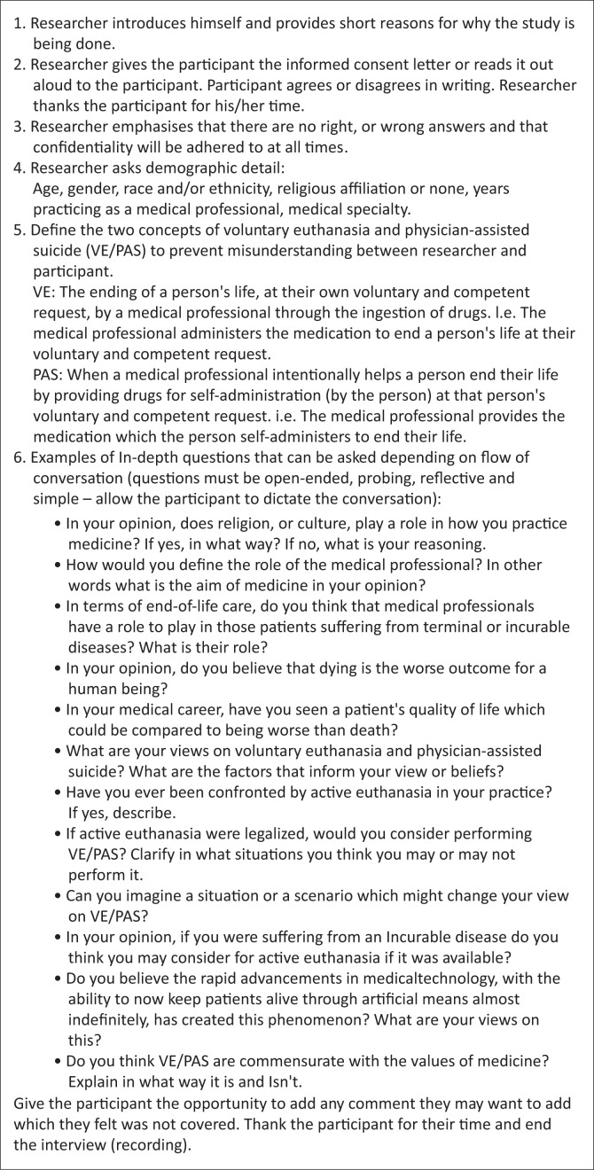 Perspectives and attitudes of South African medical professionals towards active euthanasia.