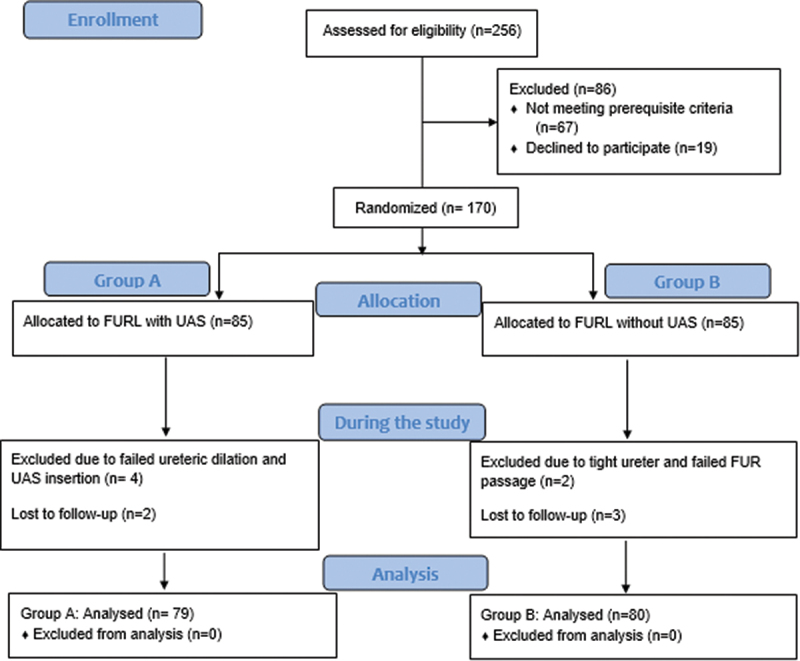 The efficacy of flexible ureteroscopy for large volume stones and hazards of ureteral access sheath usage: A prospective randomized study.