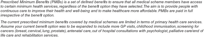 Factors Associated With Willingness to Pay for Primary Health Care Services in South Africa: A Cross-Sectional Survey of Medical Schemes Members.