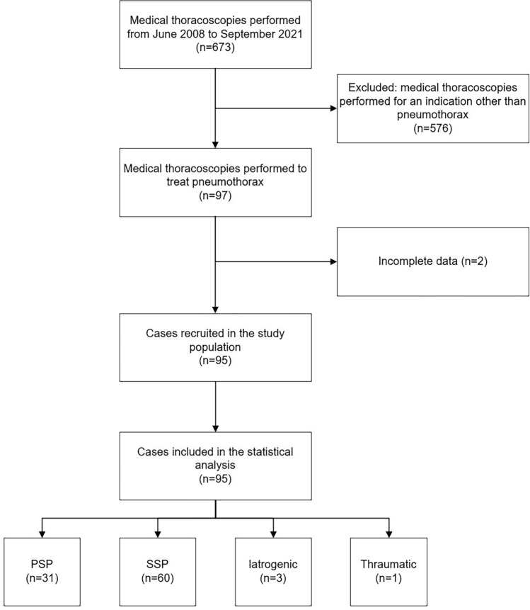 The Role of Medical Thoracoscopy with Talc Poudrage in Spontaneous, Iatrogenic, and Traumatic Pneumothorax: A Prolonged Experience of a Tertiary Care Center.