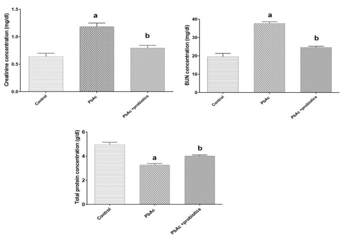 Protective effects of a mixture of multi-strain native Iranian probiotics on lead acetate-induced toxicity in the kidney of male rats: An integrated biochemical, molecular and histopathological study.