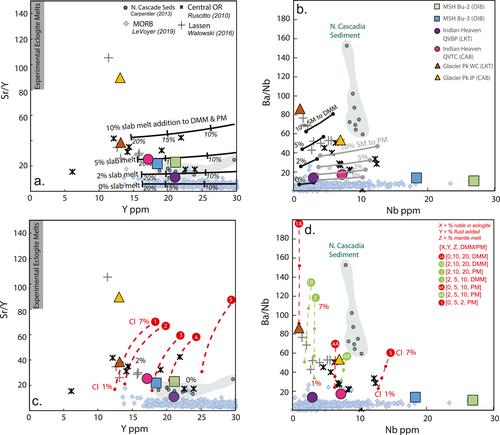 Disentangling the Roles of Subducted Volatile Contributions and Mantle Source Heterogeneity in the Production of Magmas Beneath the Washington Cascades