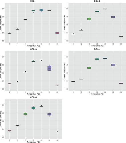 Effect of temperature on in vitro germination and growth of Colletotrichum fioriniae, a new emerging pathogen of olive fruits