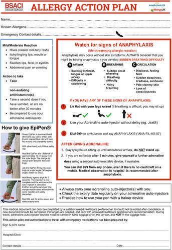 Editorial: Adult Allergy Action Plan