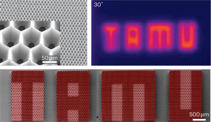 Micro-optics enables directional thermal displays