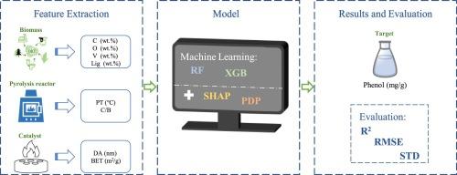 Prediction of phenol yield by machine learning based on biomass characteristics, pyrolysis conditions, and catalyst properties