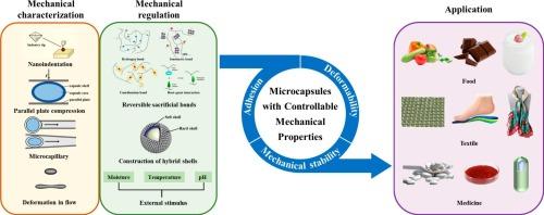 Regulation of mechanical properties of microcapsules and their applications