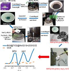 Fabrication of fMW@TiO2@MoS2-Sm2S3/GCE electrochemical nanosensor for simultaneous measurement of sertraline and buspirone neuroleptic drugs