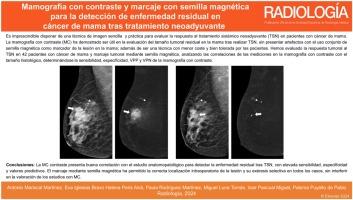 Mamografía con contraste y marcaje con semilla magnética para la detección de enfermedad residual en el cáncer de mama tras tratamiento neoadyuvante